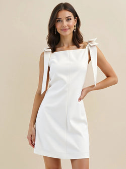 Bow Tie Shoulder Mini Dress