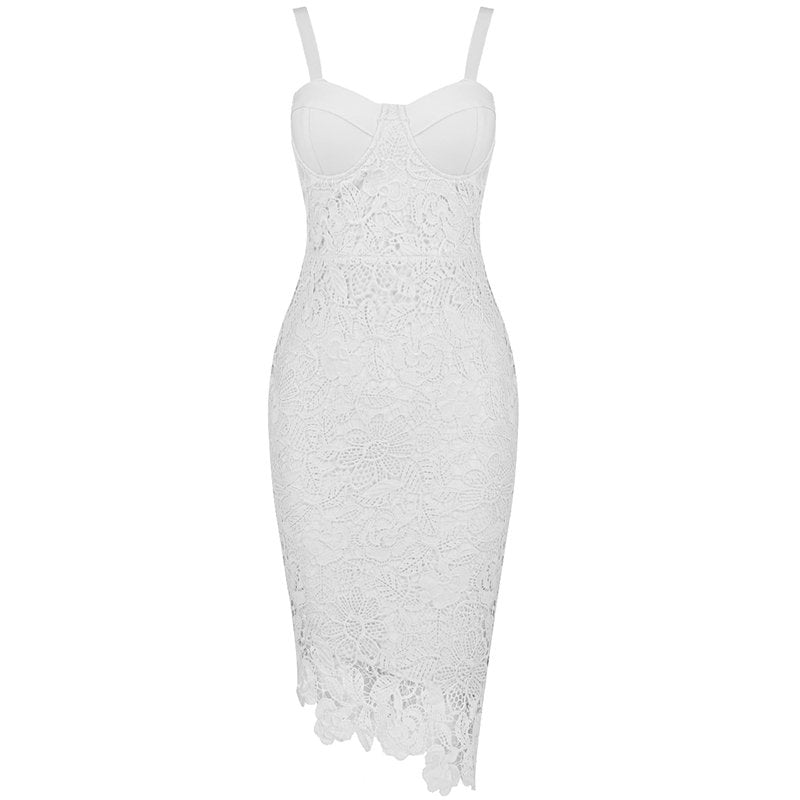 Chloe Strappy Sleeveless Lace Bandage Dress