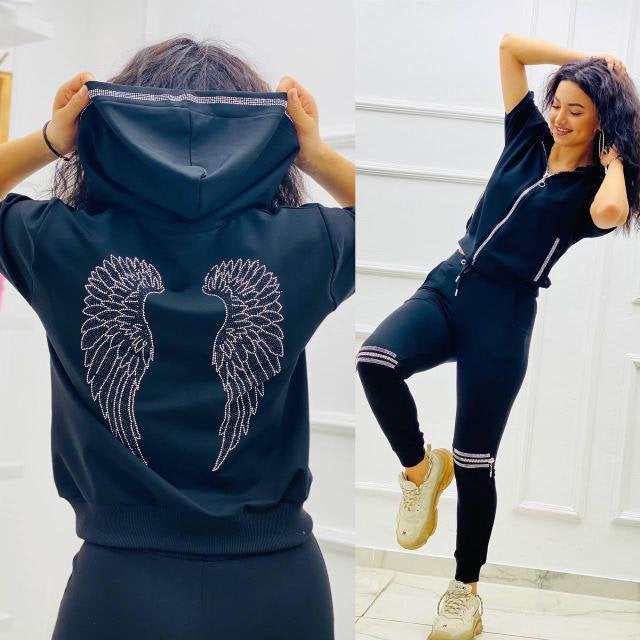 striking sportswear set angel wings -