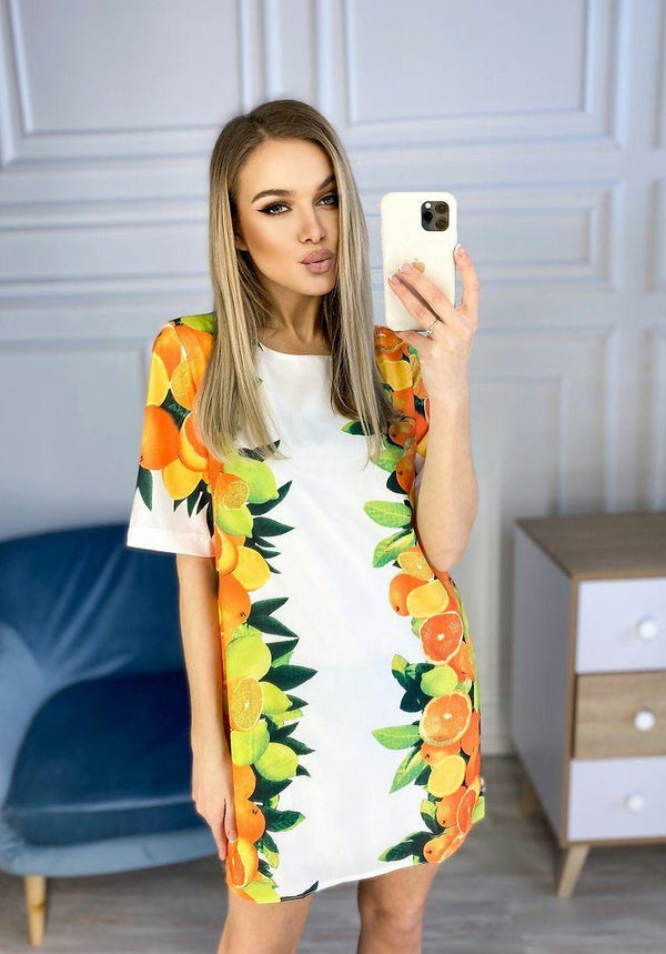 Tropical Pattern Dress