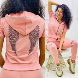 striking sportswear set angel wings -