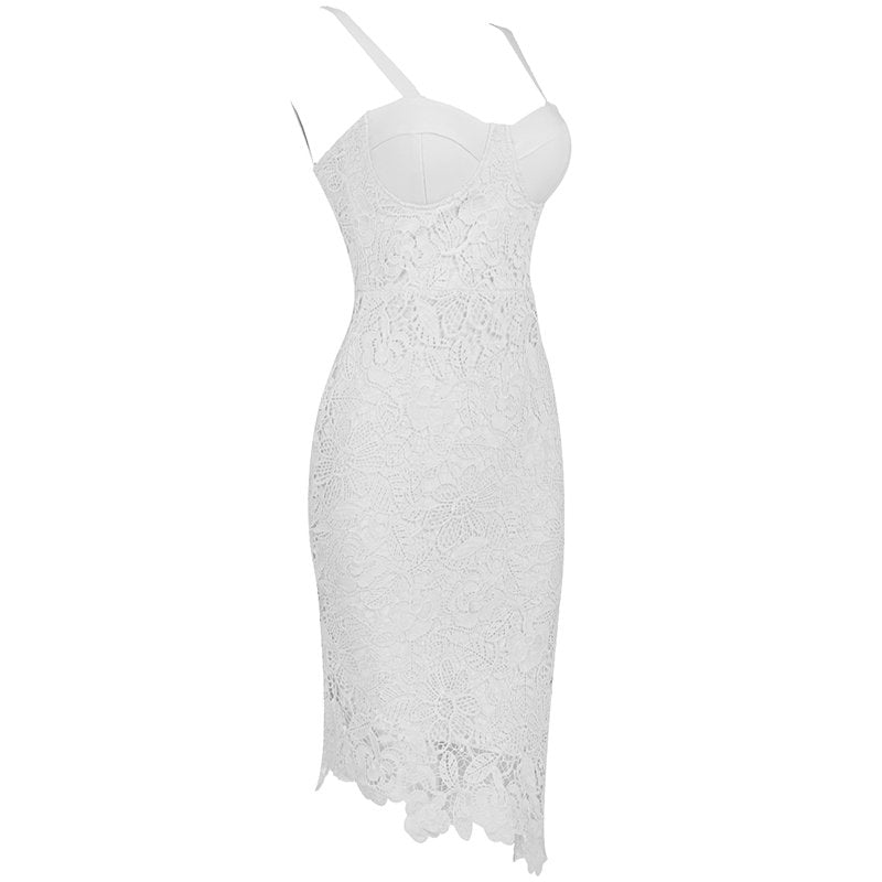 Chloe Strappy Sleeveless Lace Bandage Dress